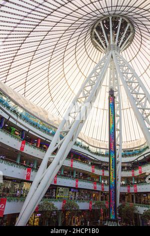 A View Inside The Khan Shatyr Shopping And Entertainment Center In ...