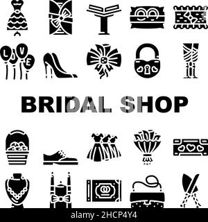 Flower Shop Boutique Glyph Set Vector Stock Vector Image & Art - Alamy