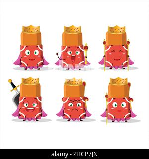 Queen and her magic clothes cartoon of red eraser Stock Vector