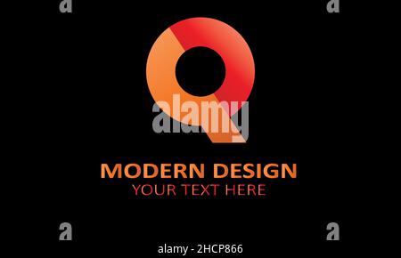 Alphabet p modern shape abstract monogram vector logo template Stock Vector