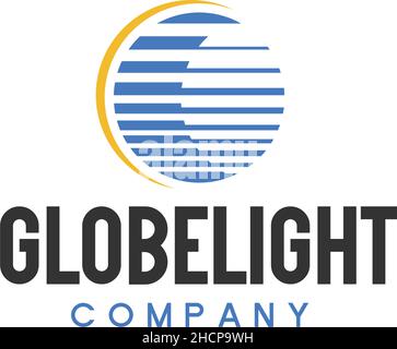 Colorful GLOBELIGHT COMPANY world logo design Stock Vector