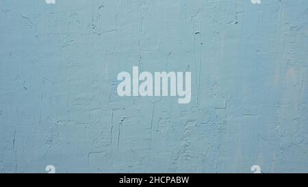 Blue Cyan Painted Stucco wall Texture, abstract background. Stock Photo