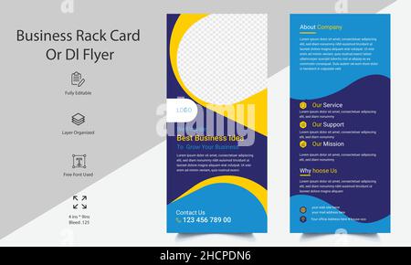 Digital Marketing Agency Dl flyer Template Design Stock Vector