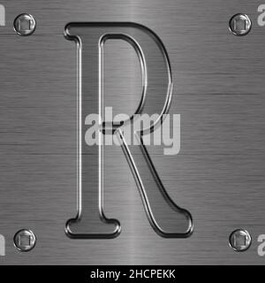 Monogram of uppercase character N , embossed Alu style Stock Photo - Alamy