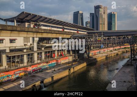 KUALA LUMPUR, MALAYSIA - MARCH 23, 2018: Pasar Seni LRT station in Kuala Lumpur, Malaysia Stock Photo