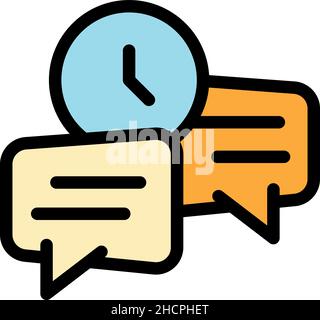 Quick tips icon. Outline quick tips vector icon color flat isolated Stock Vector