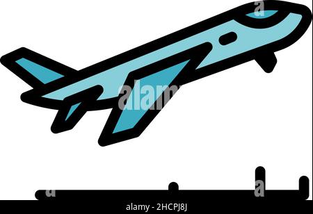 Flight dinner icon. Outline flight dinner vector icon color flat isolated Stock Vector
