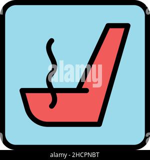 Seat car dashboard icon. Outline seat car dashboard vector icon color flat isolated Stock Vector