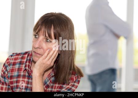 Mature couple having relationship problems Stock Photo