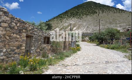 Aranzazu del Cobre mine town abandoned. Stock Photo