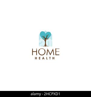 Modern design colorful HOME HEALTH logo design Stock Vector