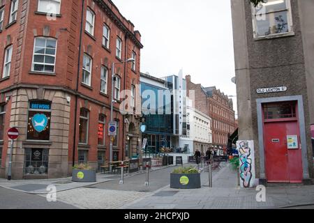 Views of Broad Street in Nottingham in the UK Stock Photo