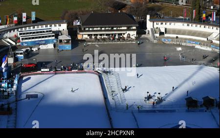 Ski-jumping Hill, Ski Stadium, Garmisch-Partenkirchen, Aerial Shot ...