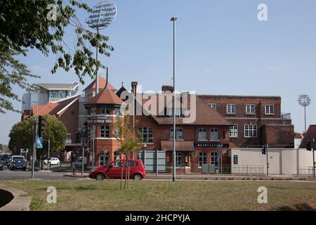 Views of West Bridgford at Trent Bridge in Nottingham in the UK Stock Photo