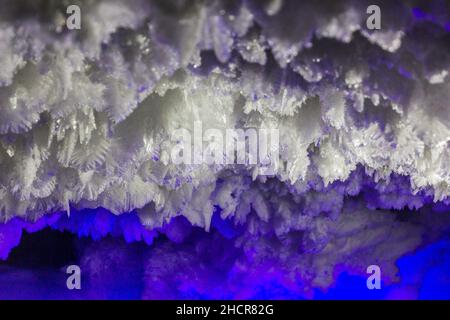 Interior of the Kungur ice cave, Russia Stock Photo