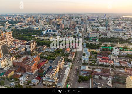 Aerial view of Yekaterinburg, Russia Stock Photo