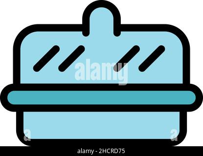 Milk butter icon. Outline milk butter vector icon color flat isolated Stock Vector