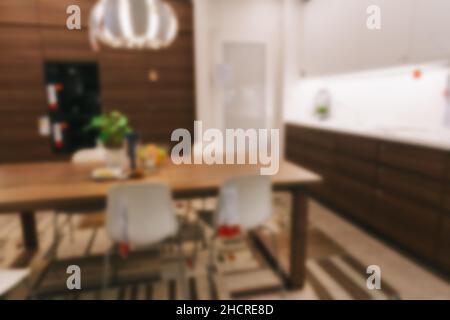 Abstract blur living area in hotel lobby interior for background Stock Photo