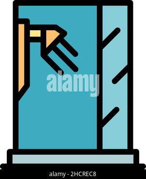 Water stall icon. Outline water stall vector icon color flat isolated Stock Vector