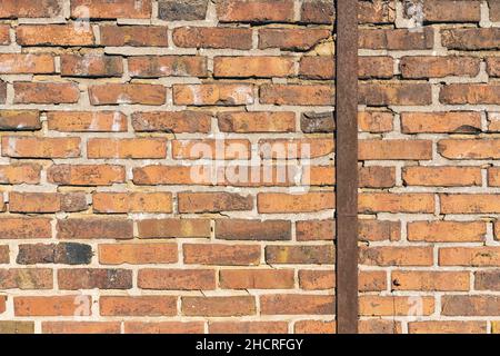 old red brick wall texture background Stock Photo