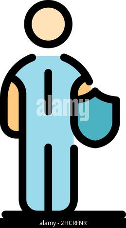 Registration authority icon. Outline registration authority vector icon color flat isolated Stock Vector