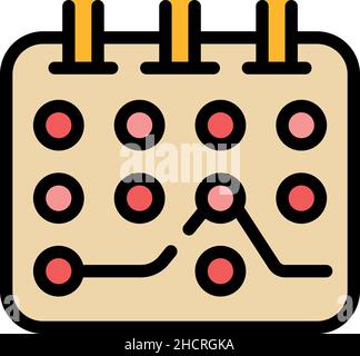 Flexible program icon. Outline flexible program vector icon color flat isolated Stock Vector