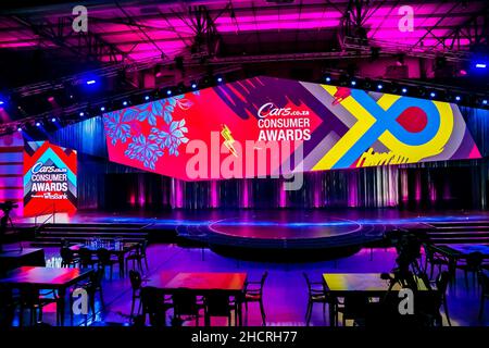 Johannesburg, South Africa - January 24 2019: Stage and Lighting set-up at Cars.co.za Awards Event Stock Photo