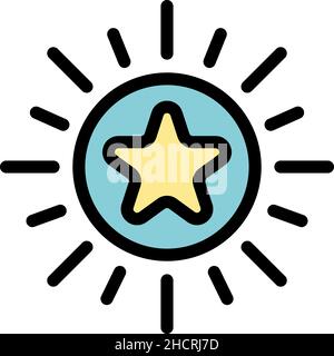 Self-esteem icon. Outline self-esteem vector icon color flat isolated Stock Vector
