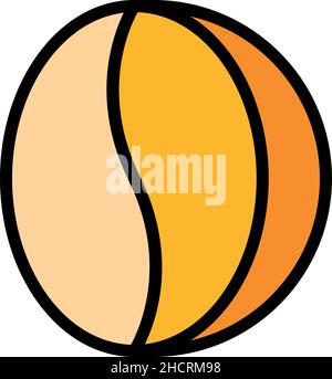 Arabic coffee bean icon. Outline arabic coffee bean vector icon color flat isolated Stock Vector