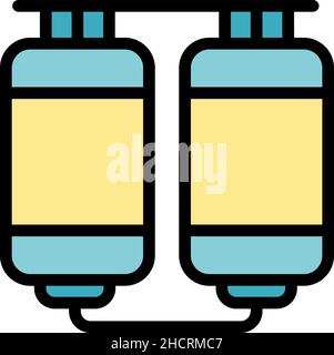 Dairy industry icon. Outline dairy industry vector icon color flat isolated Stock Vector
