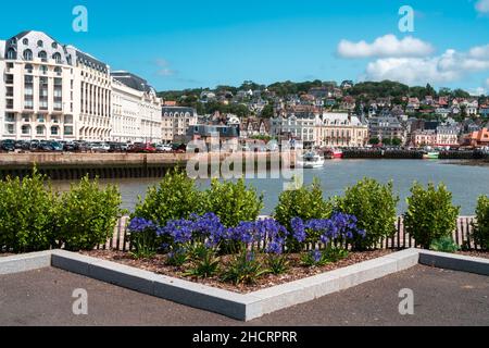 Trouville, France - August 6, 2021: A view at Trouville in Normandy, France Stock Photo