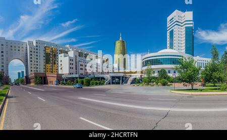 ASTANA, KAZAKHSTAN - JULY 9, 2018: Government buildings in Astana now Nur-Sultan , capital of Kazakhstan. Stock Photo