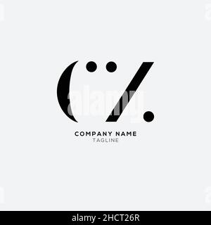 Creative modern CZ Letter Business Logo Design Alphabet Icon Vector Symbol. Creative elegant letter CZ logo template. Stock Vector
