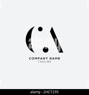 Creative modern CA Letter Business Logo Design Alphabet Icon Vector Symbol. Creative elegant letter CA logo template. Stock Vector