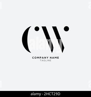 Creative modern CW Letter Business Logo Design Alphabet Icon Vector Symbol. Creative elegant letter CW logo template. Stock Vector