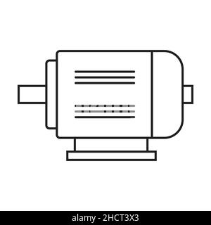 Electric motor vector icon vector for your web design, logo, infographic, UI. illustration Stock Vector