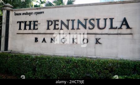 The Peninsula Bangkok Charoen Nakhon Rd, Khlong Ton Sai, Khlong San, Bangkok Stock Photo