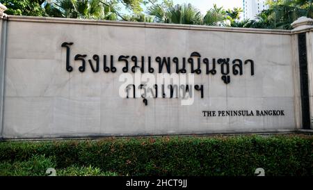 The Peninsula Bangkok Charoen Nakhon Rd, Khlong Ton Sai, Khlong San, Bangkok Stock Photo