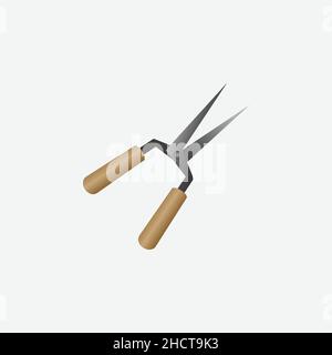 Steel Shear icon, flat style. - Vector Stock Vector