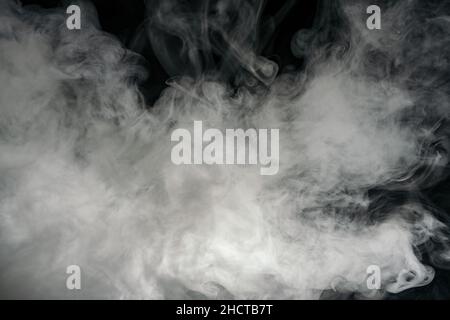 Smoke on black background Stock Photo