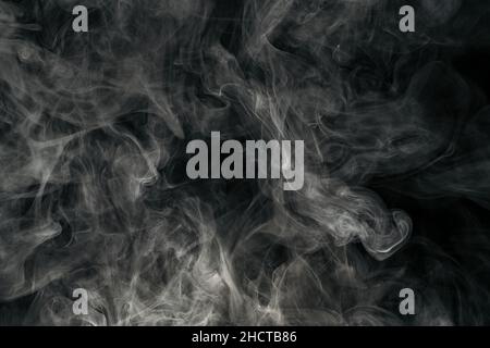 Smoke on black background Stock Photo
