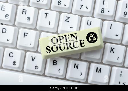 Conceptual display Open Source. Business concept contains the source code that can be modified and enhanced Abstract Creating Safe Internet Experience Stock Photo