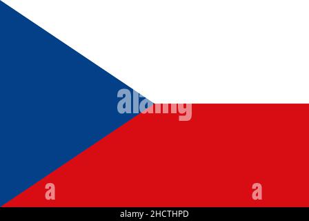 Czech Republic colored flag flat vector colored icon Stock Vector