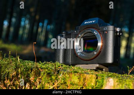 Image of Alpha a7R II Mirrorless Digital Camera with full-frame 42.4-megapixel Exmor R back-illuminated structure CMOS sensor Stock Photo