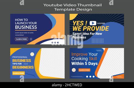 YouTube Thumbnail Template Design For Digital Marketing Agency Stock Vector