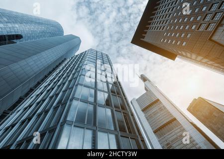 skyscrapers in the city Bottom view Stock Photo