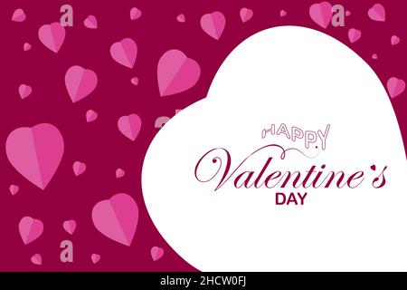 valentines day template background illustration, great for greeting cards, banners, posters Stock Vector
