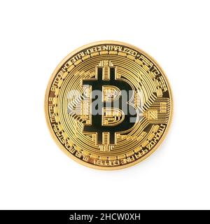 Bitcoin isolated on white background Stock Photo