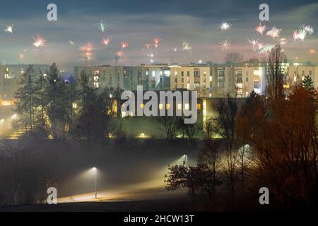 New Year's Eve in Zurich North (Switzerland) Stock Photo