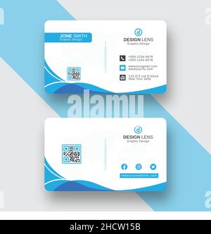 Creative And Minimal Corporate Business Card Template Stock Vector